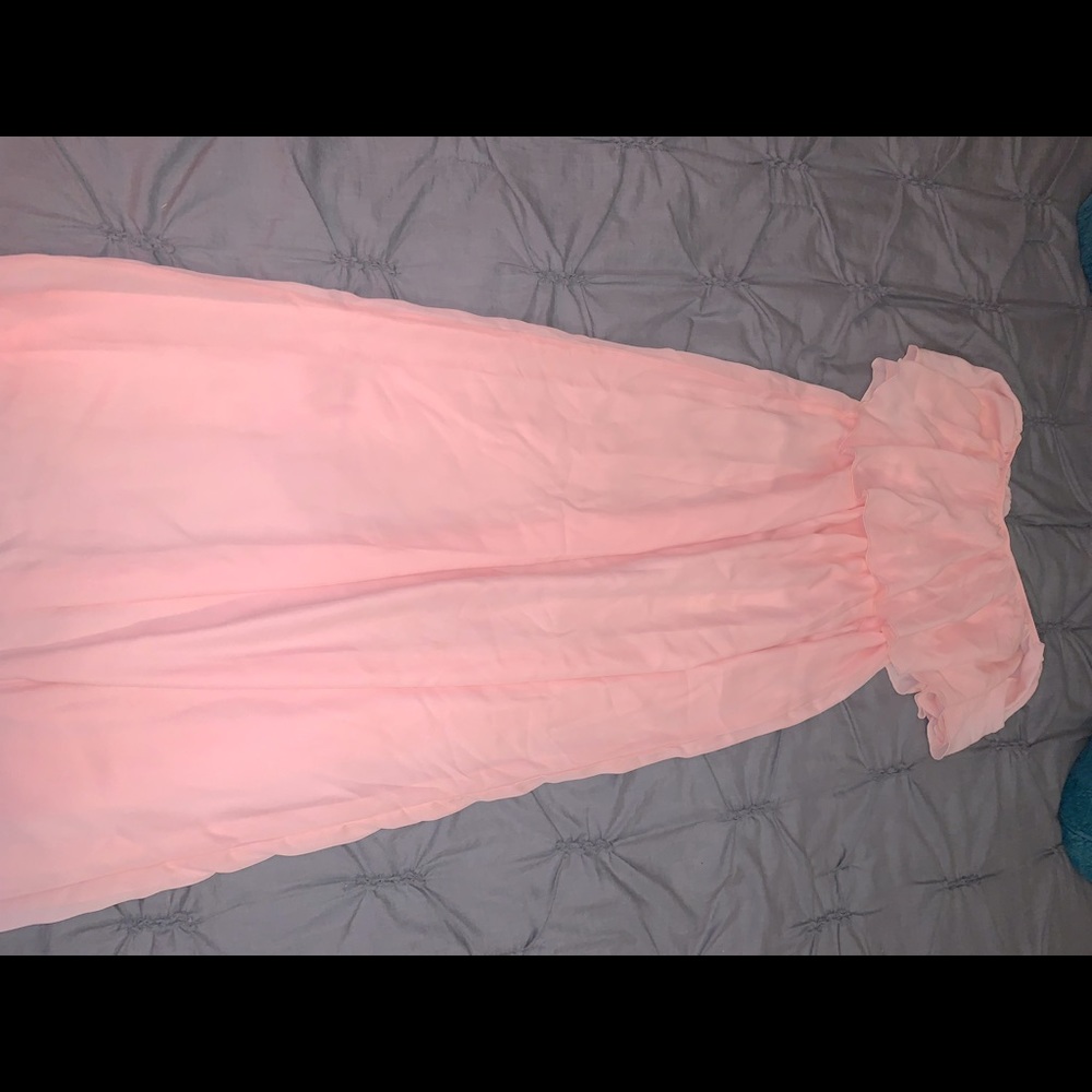 Floor length off the shoulder dress